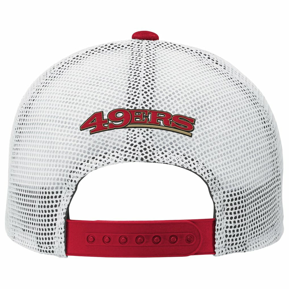 San Francisco 49ers Youth Core Lockup Trucker Adjustable Hat - Scarlet Hats