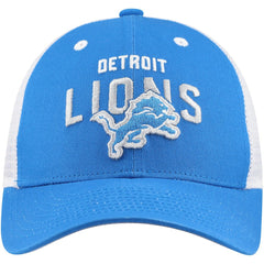 Detroit Lions Youth Core Lockup Trucker Adjustable Hat - Blue Hats