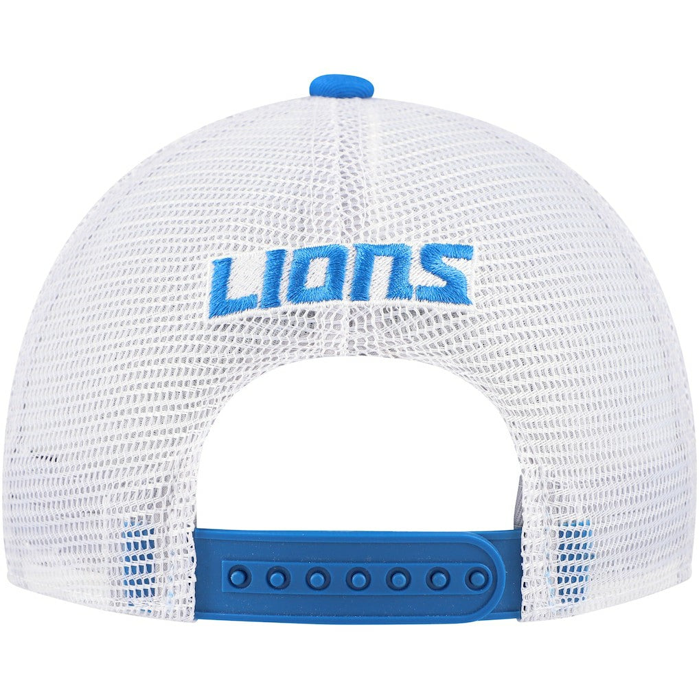 Detroit Lions Youth Core Lockup Trucker Adjustable Hat - Blue Hats