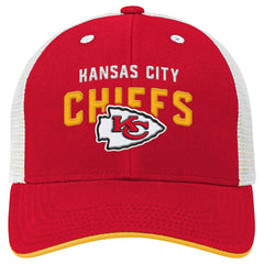 Kansas City Chiefs Youth Core Lockup Trucker Adjustable Hat - Red Hats