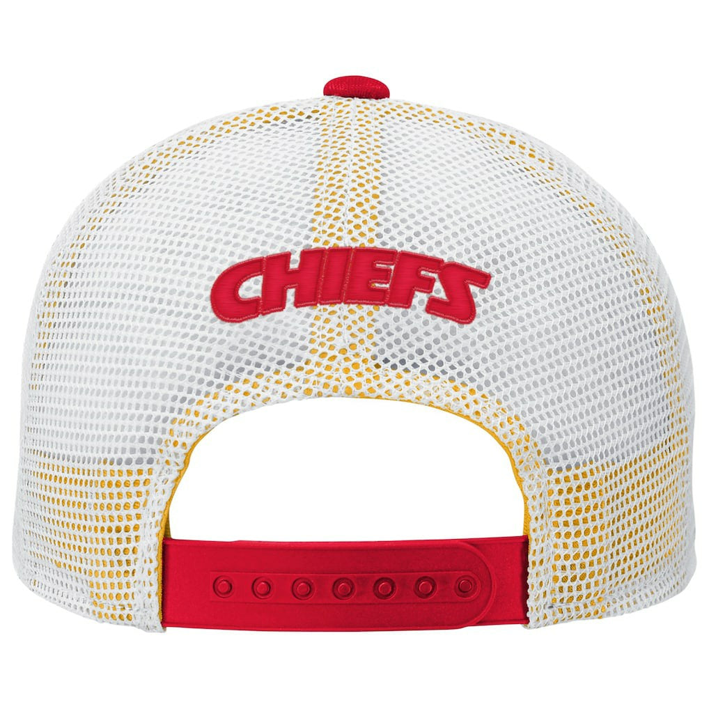 Kansas City Chiefs Youth Core Lockup Trucker Adjustable Hat - Red Hats