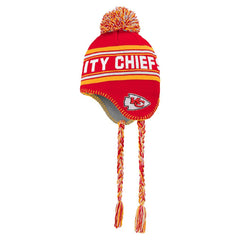 Kansas City Chiefs Youth Jacquard Tassel Knit Hat with Pom - Red Hats