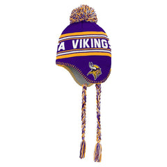 Minnesota Vikings Youth Jacquard Tassel Knit Hat with Pom - Purple Hats