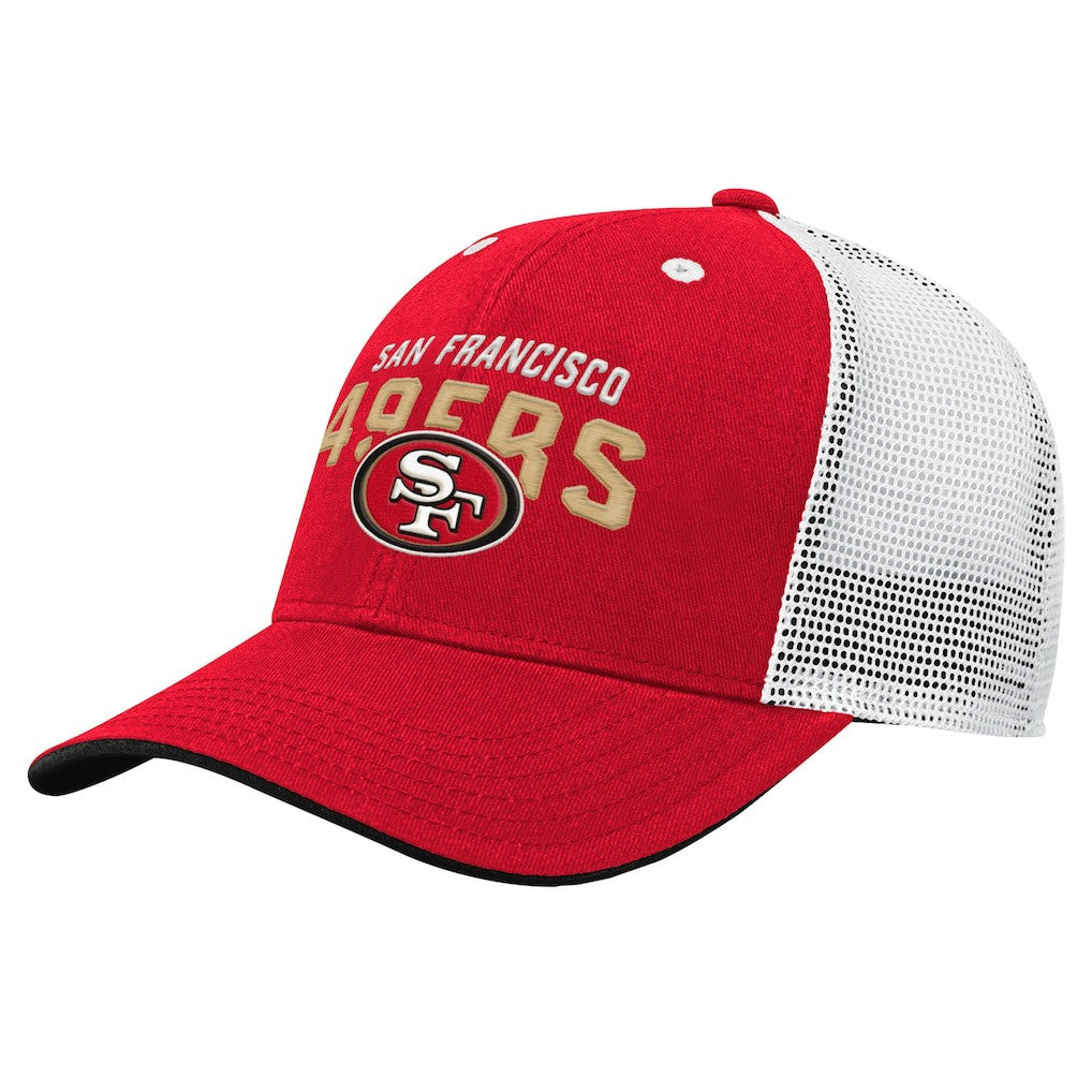 San Francisco 49ers Preschool Core Lockup Trucker Adjustable hat - Scarlet Hats