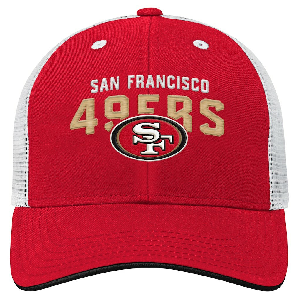 San Francisco 49ers Preschool Core Lockup Trucker Adjustable hat - Scarlet Hats