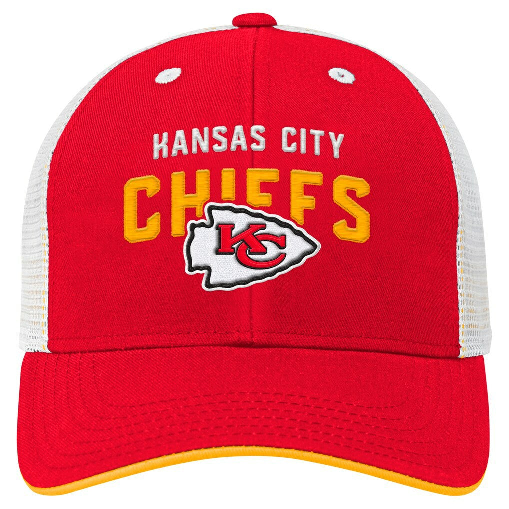 Kansas City Chiefs Preschool Core Lockup Trucker Adjustable hat - Red Hats