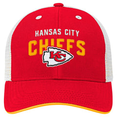 Kansas City Chiefs Preschool Core Lockup Trucker Adjustable hat - Red Hats
