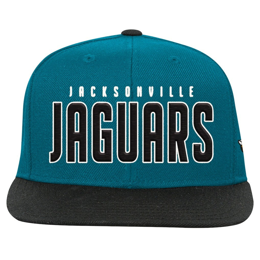 Jacksonville Jaguars Preschool Lock Up Snapback Hat - Teal/Black Hats