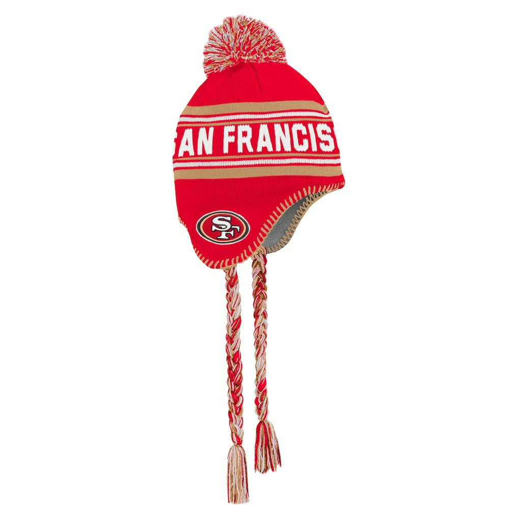 San Francisco 49ers Preschool Jacquard Tassel Knit Hat with Pom - Scarlet Hats