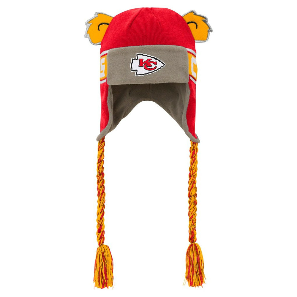 Kansas City Chiefs Youth Wordmark Ears Trooper Knit Hat - Red Hats