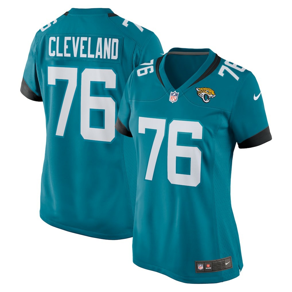 Ezra Cleveland Jacksonville Jaguars Women's Game Jersey - Teal Jerseys