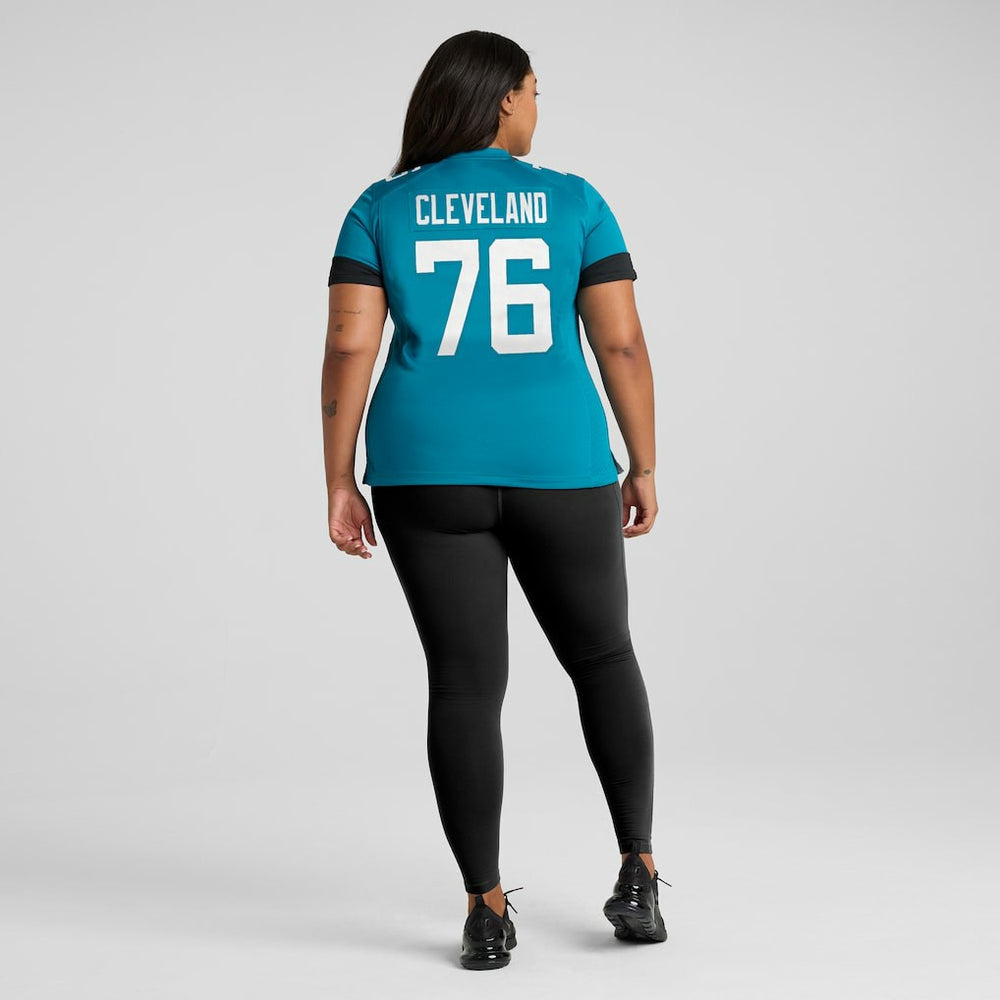 Ezra Cleveland Jacksonville Jaguars Women's Game Jersey - Teal Jerseys