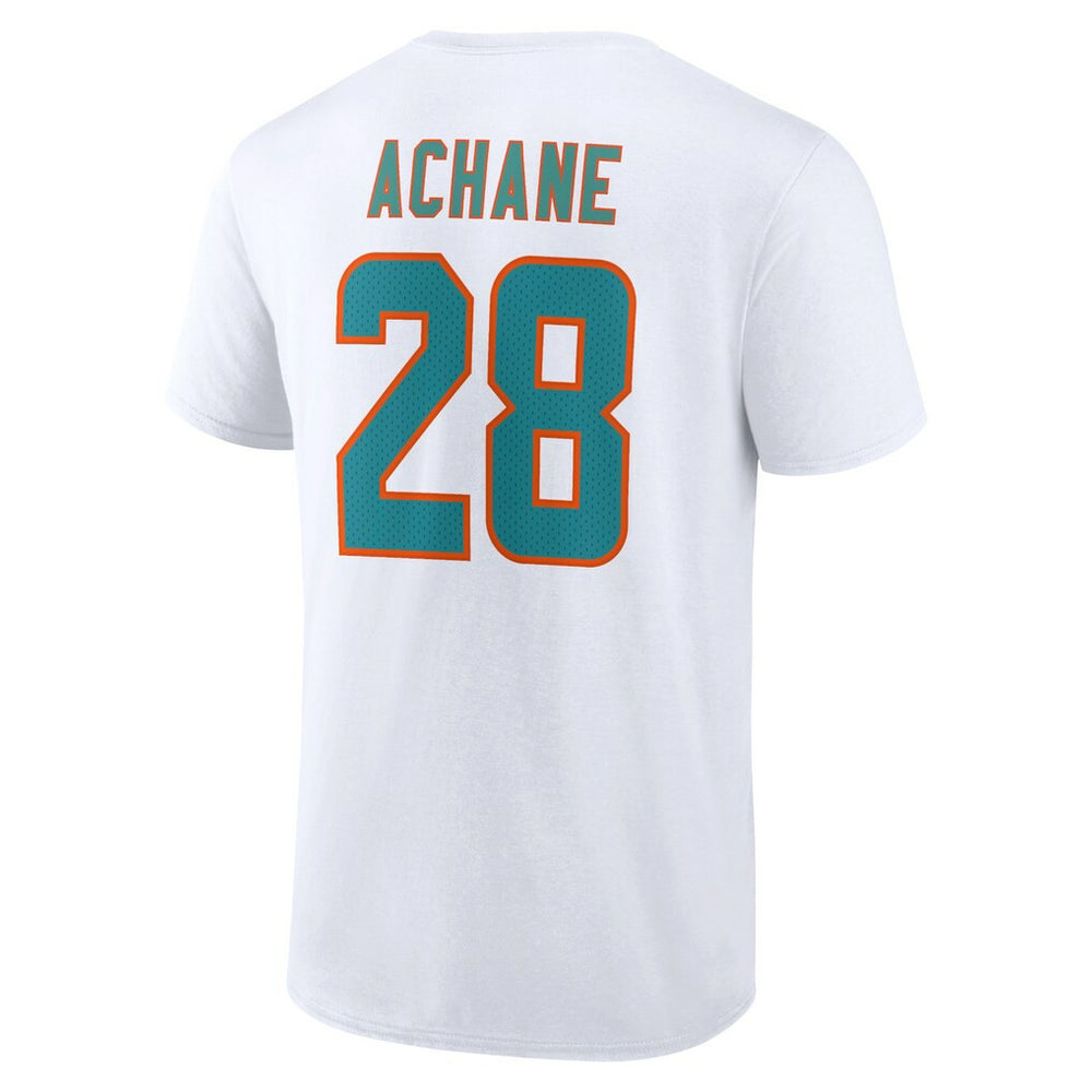 De’Von Achane Miami Dolphins Icon Player Name & Number T-Shirt - White T-shirts