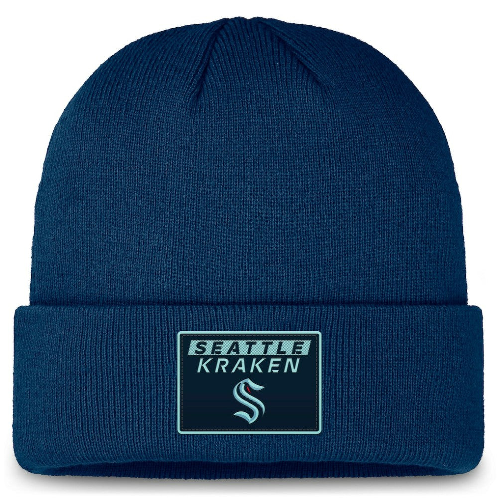 Seattle Kraken Fanatics Authentic Pro Cuffed Knit Hat - Deep Sea Blue | US 200897464