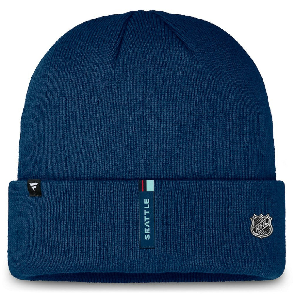 Seattle Kraken Fanatics Authentic Pro Cuffed Knit Hat - Deep Sea Blue | US 200897464