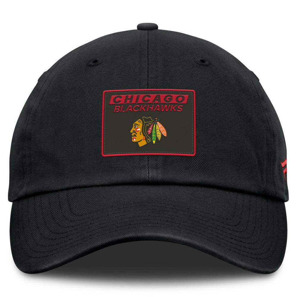 Chicago Blackhawks Fanatics Authentic Pro Prime Adjustable Hat - Black | US 200897521