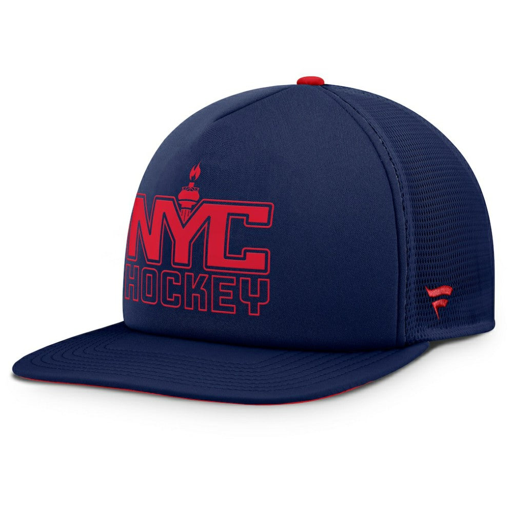 New York Rangers Fanatics Authentic Pro Hometown Rink Foam Trucker Snapback Hat - Navy/Red | US 200897546