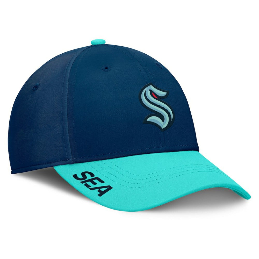 Seattle Kraken Fanatics Authentic Pro Rink Flex Hat - Deep Sea Blue/Light Blue | US 200897570