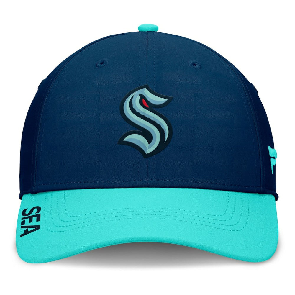 Seattle Kraken Fanatics Authentic Pro Rink Flex Hat - Deep Sea Blue/Light Blue | US 200897570