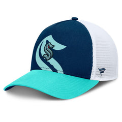 Seattle Kraken Fanatics Authentic Pro A-Frame Rink Adjustable Hat - Deep Sea Blue/Light Blue | US 200897601