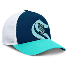 Seattle Kraken Fanatics Authentic Pro A-Frame Rink Adjustable Hat - Deep Sea Blue/Light Blue | US 200897601