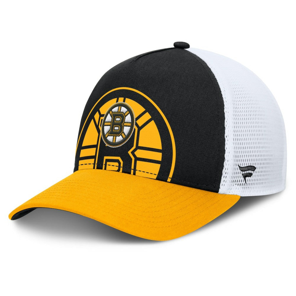 Boston Bruins Fanatics Authentic Pro A-Frame Rink Adjustable Hat - Black/Gold | US 200897602