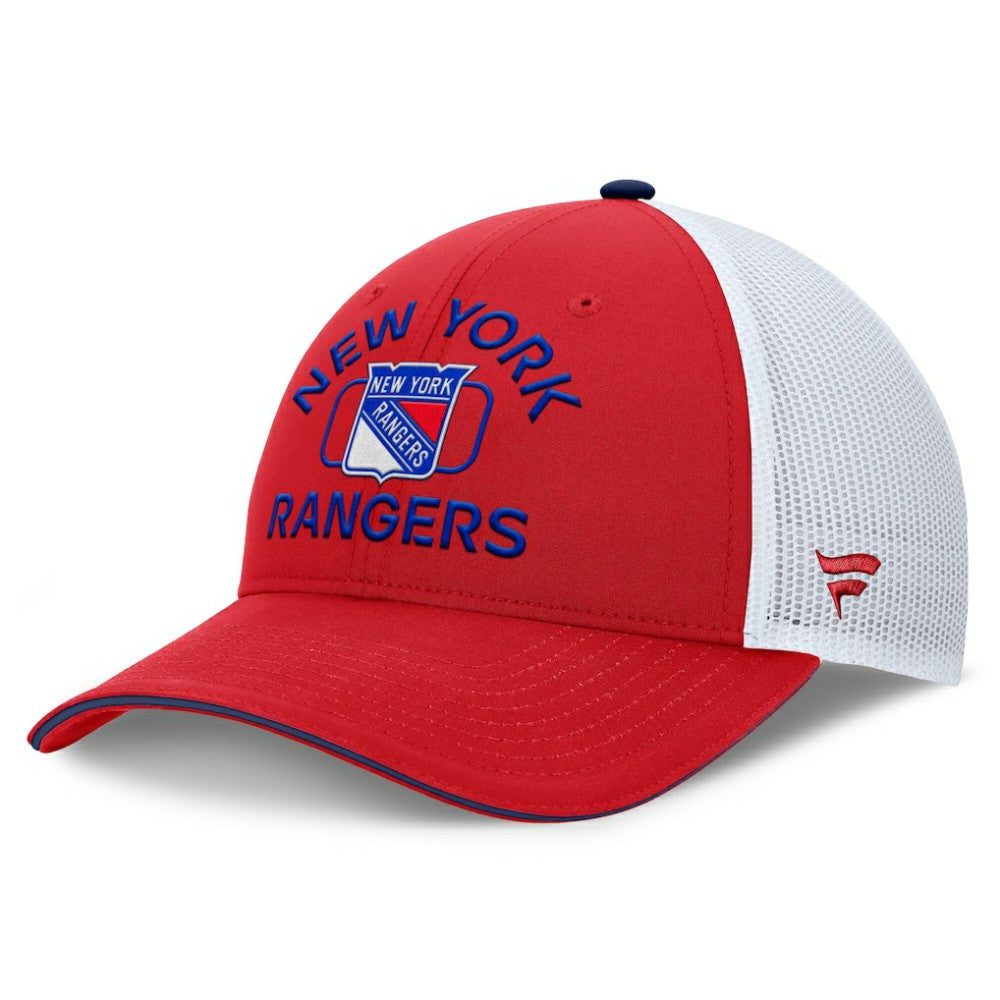 New York Rangers Fanatics Authentic Pro Rink Trucker Hat - Red/White | US 200897639