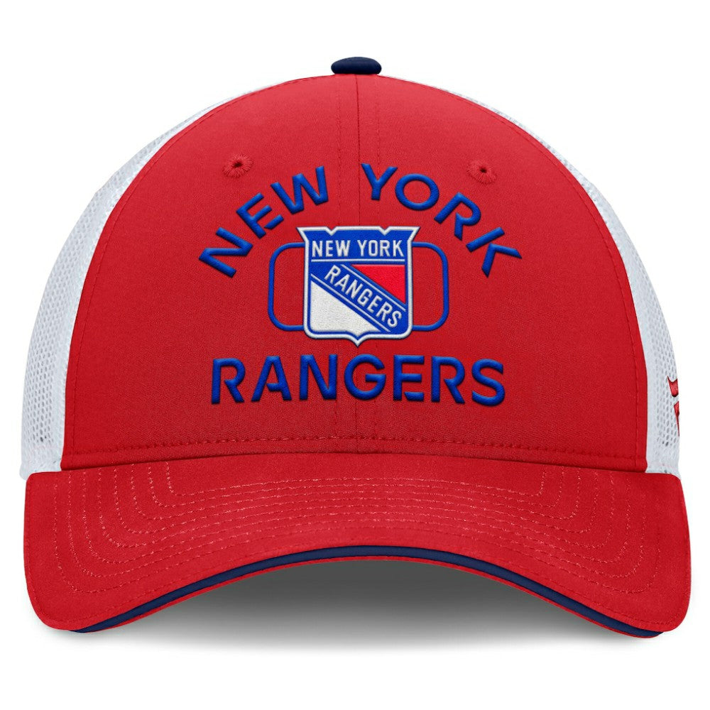 New York Rangers Fanatics Authentic Pro Rink Trucker Hat - Red/White | US 200897639