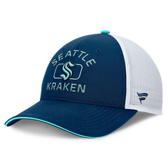 Seattle Kraken Fanatics Authentic Pro Rink Trucker Hat - Deep Sea Blue/White | US 200897647