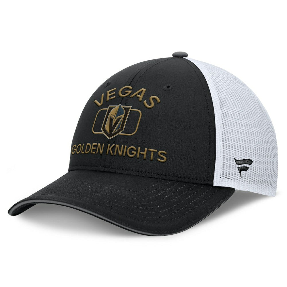 Vegas Golden Knights Fanatics Authentic Pro Rink Trucker Hat - Black/White | US 200897650