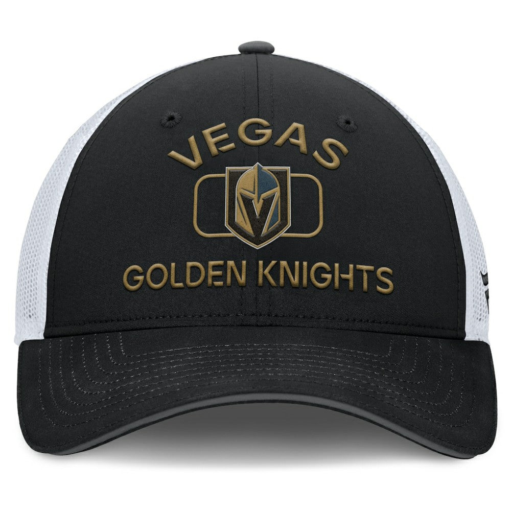Vegas Golden Knights Fanatics Authentic Pro Rink Trucker Hat - Black/White | US 200897650