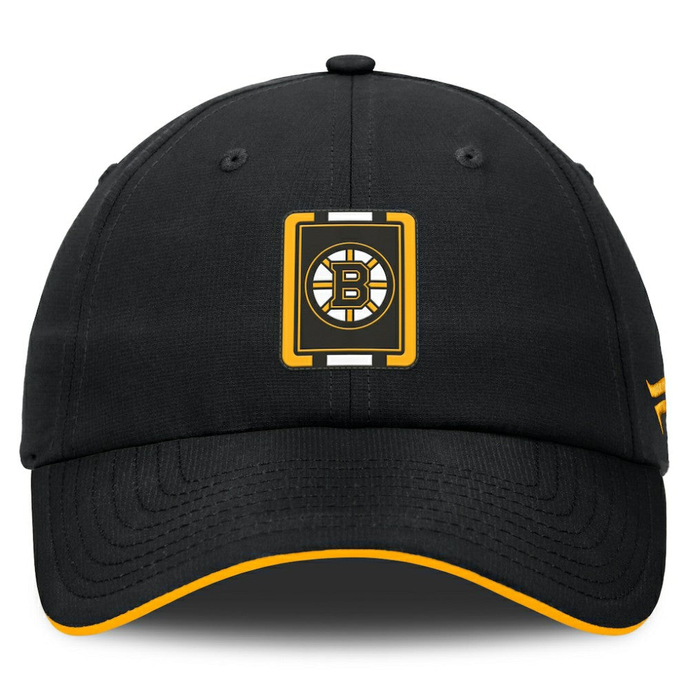 Boston Bruins Fanatics Authentic Pro Ripstop Adjustable Hat - Black/Gold | US 200897691