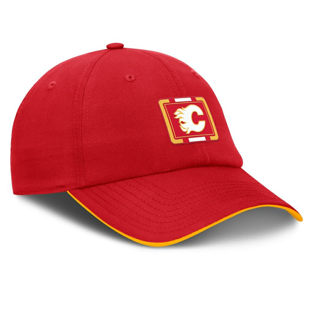 Calgary Flames Fanatics Authentic Pro Ripstop Adjustable Hat - Red/Gold | US 200897693