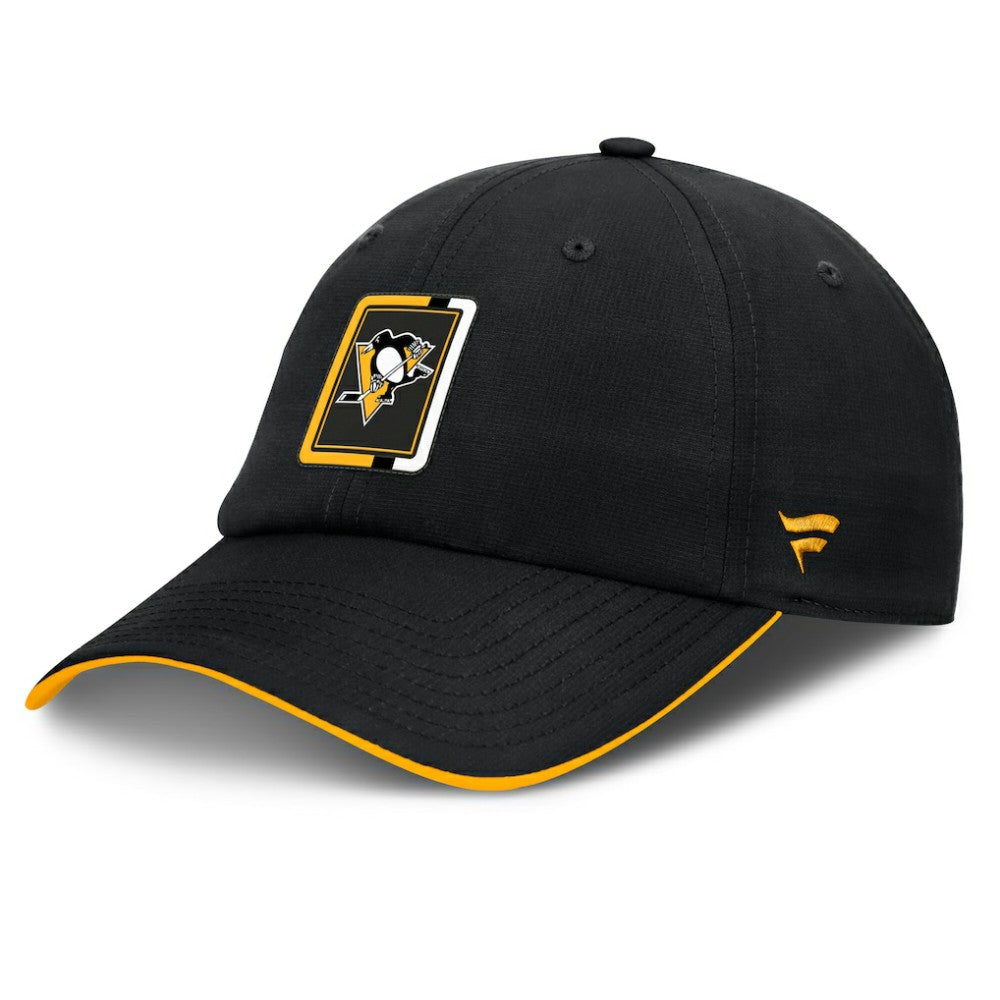 Pittsburgh Penguins Fanatics Authentic Pro Ripstop Adjustable Hat - Black/Gold | US 200897701