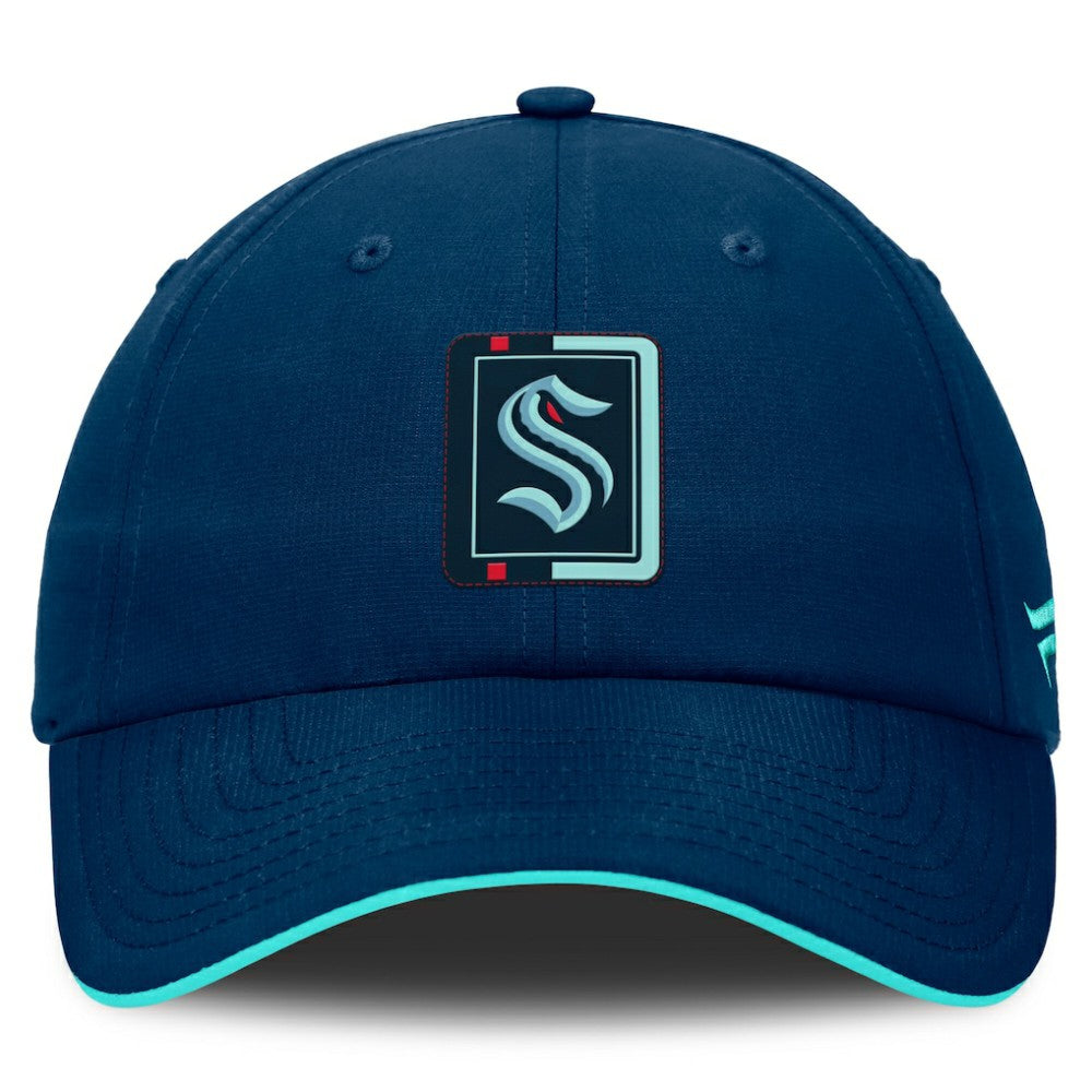 Seattle Kraken Fanatics Authentic Pro Ripstop Adjustable Hat - Deep Sea Blue/Light Blue | US 200897718