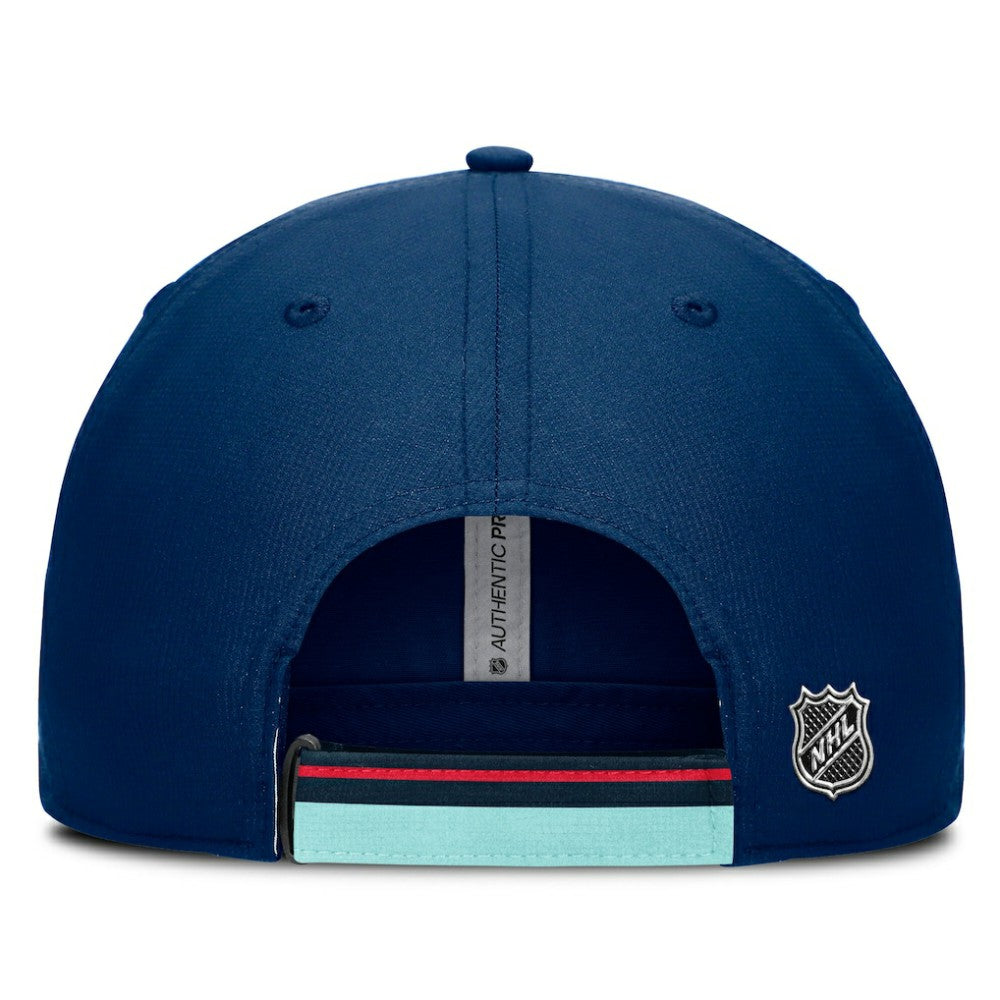 Seattle Kraken Fanatics Authentic Pro Ripstop Adjustable Hat - Deep Sea Blue/Light Blue | US 200897718