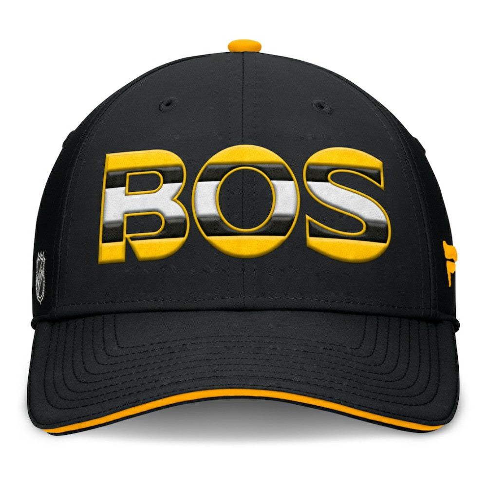 Boston Bruins Fanatics Authentic Pro Rink Team Code Flex Hat - Black/Gold | US 200897735