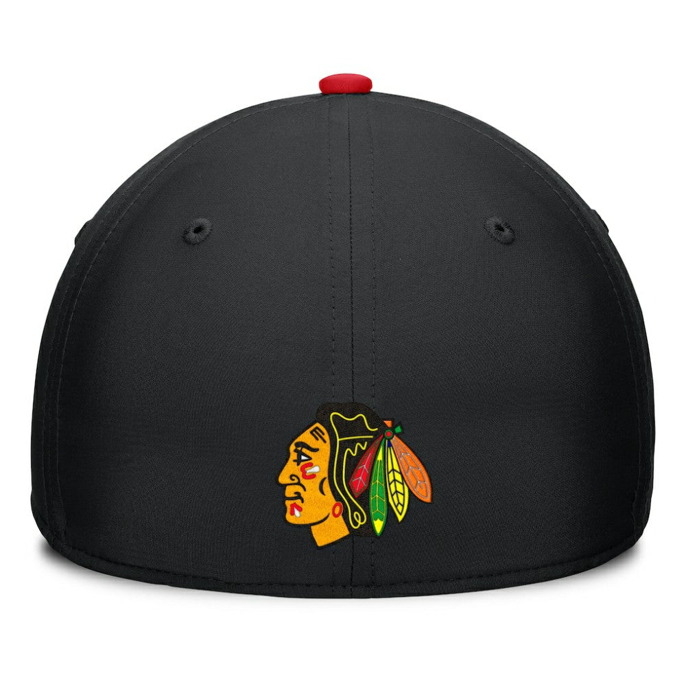 Chicago Blackhawks Fanatics Authentic Pro Rink Team Code Flex Hat - Black/Red | US 200897739