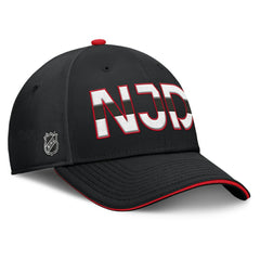 New Jersey Devils Fanatics Authentic Pro Rink Team Code Flex Hat - Black/Red | US 200897751