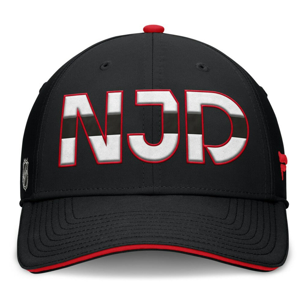 New Jersey Devils Fanatics Authentic Pro Rink Team Code Flex Hat - Black/Red | US 200897751