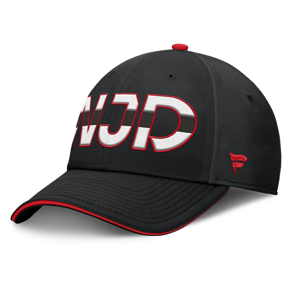 New Jersey Devils Fanatics Authentic Pro Rink Team Code Flex Hat - Black/Red | US 200897751