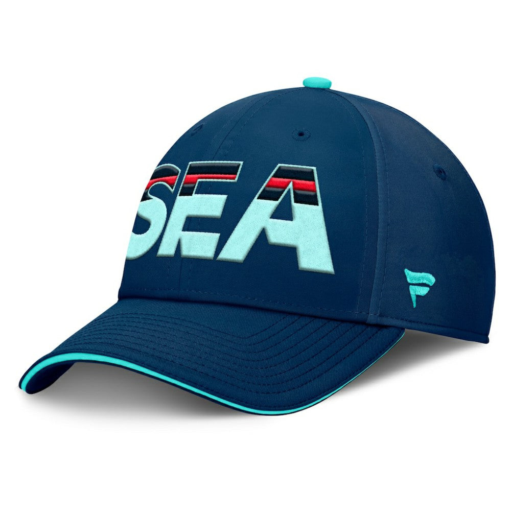 Seattle Kraken Fanatics Authentic Pro Rink Team Code Flex Hat - Deep Sea Blue/Light Blue | US 200897759