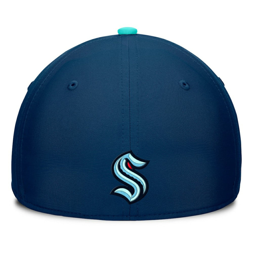 Seattle Kraken Fanatics Authentic Pro Rink Team Code Flex Hat - Deep Sea Blue/Light Blue | US 200897759