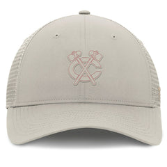 Chicago Blackhawks Fanatics Women's Authentic Pro Road Trucker Adjustable Hat - Tan | US 200897999