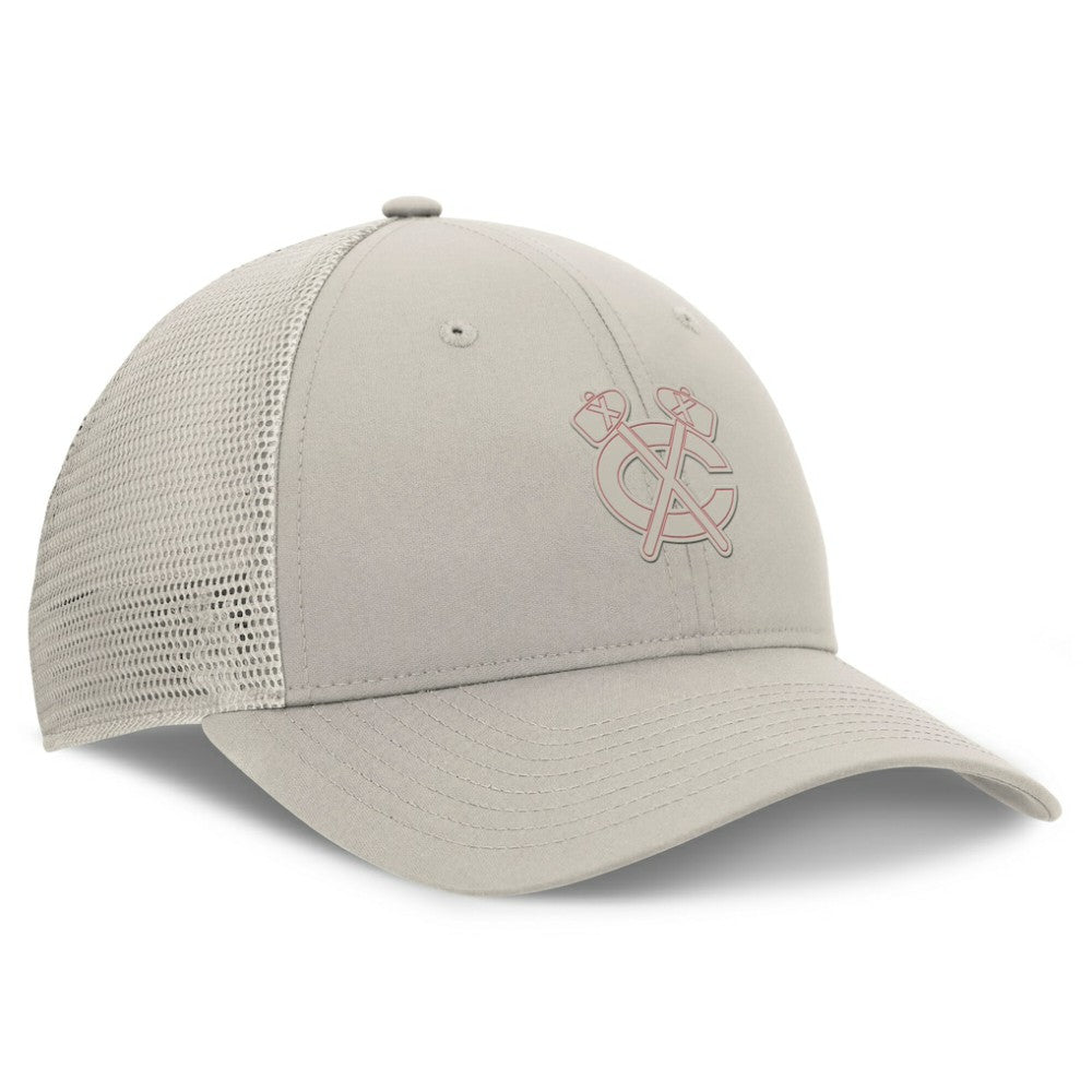 Chicago Blackhawks Fanatics Women's Authentic Pro Road Trucker Adjustable Hat - Tan | US 200897999