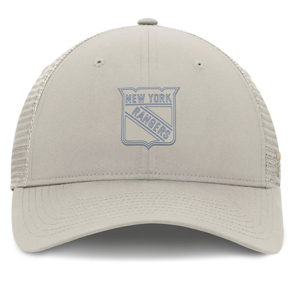 New York Rangers Fanatics Women's Authentic Pro Road Trucker Adjustable Hat - Tan | US 200898006