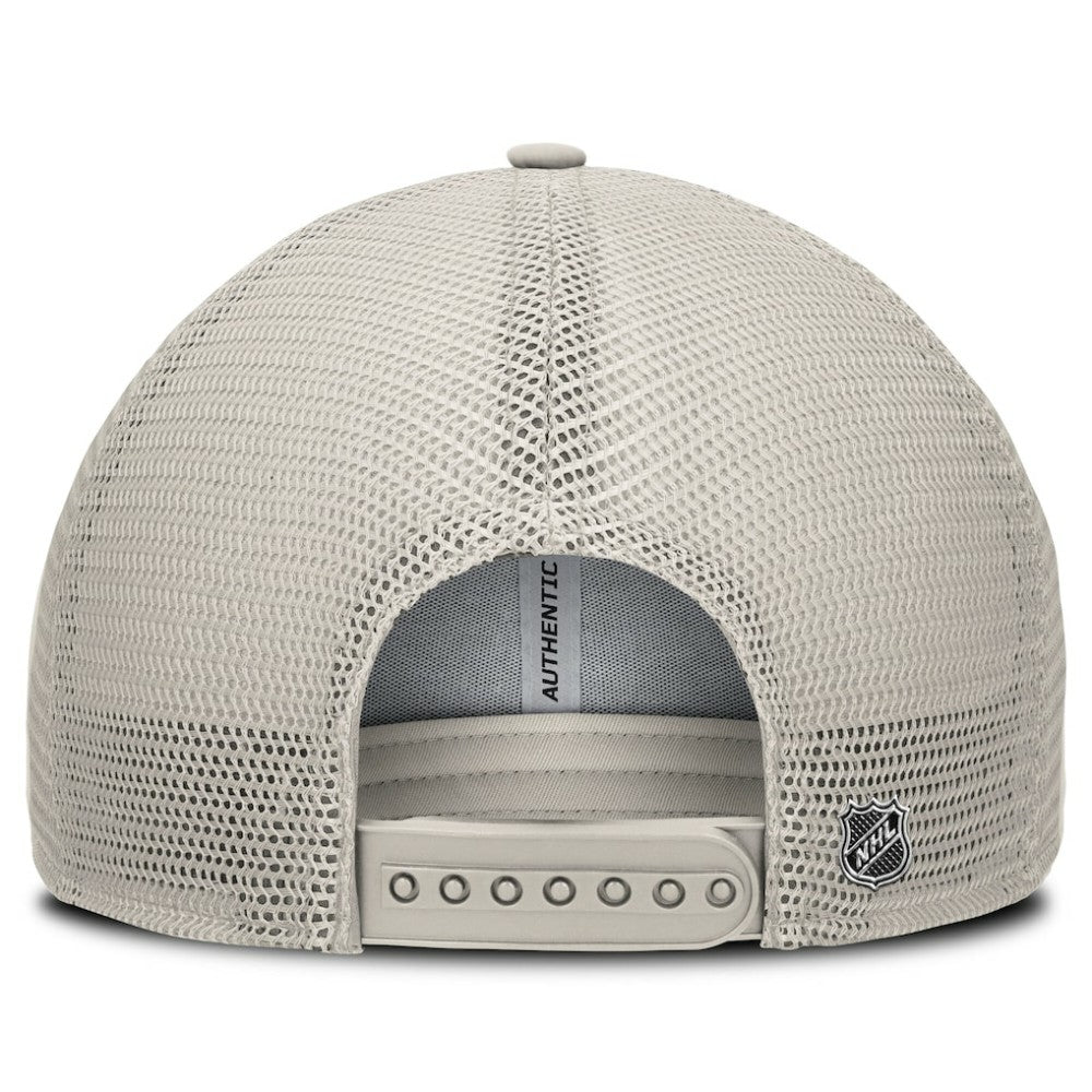 Pittsburgh Penguins Fanatics Women's Authentic Pro Road Trucker Adjustable Hat - Tan | US 200898008
