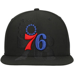 Philadelphia 76ers Blackout Shadow Logo 59FIFTY Fitted Hat Black - New Era