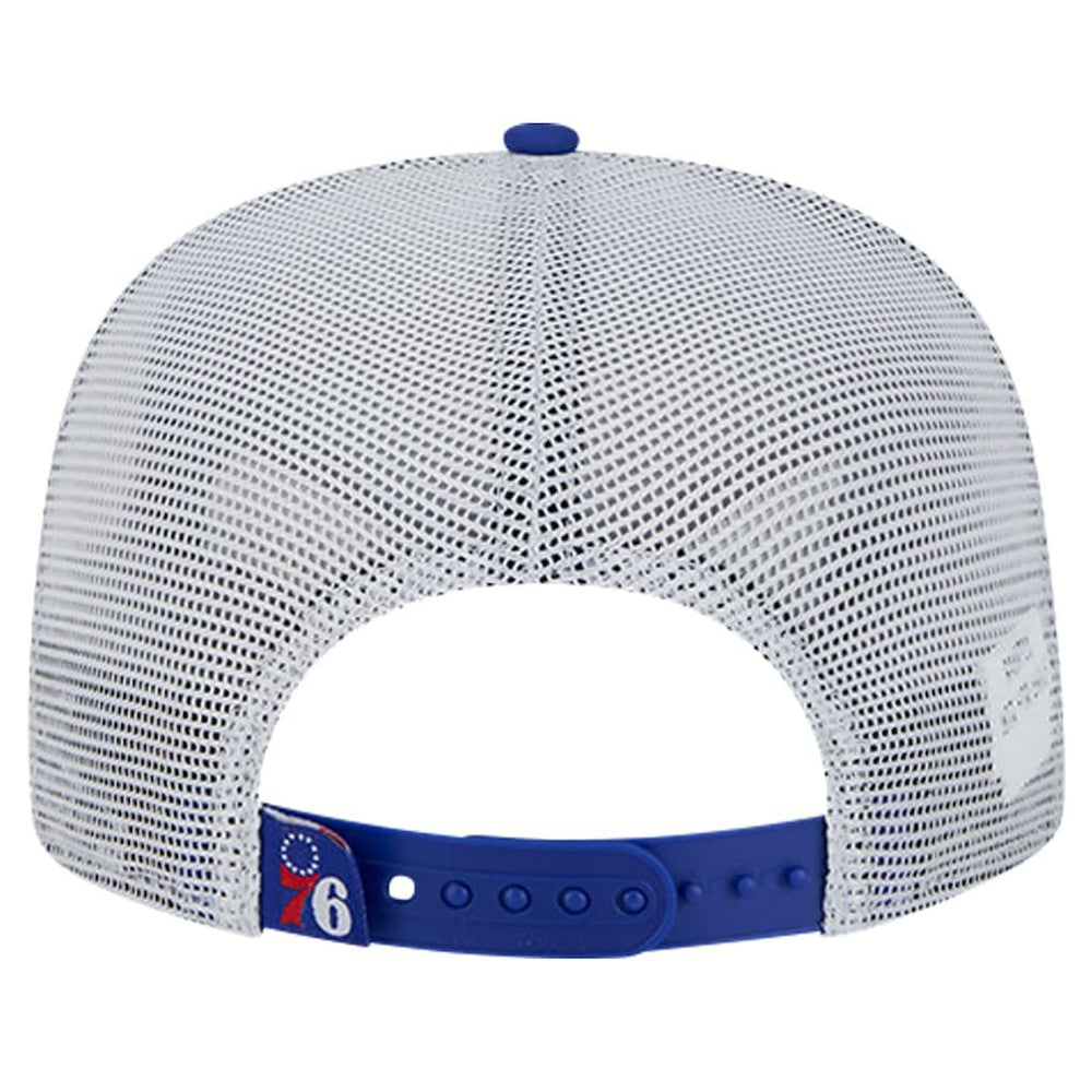 Philadelphia 76ers Puff Print Team Code A-Frame 9FIFTY Trucker Snapback Hat Royal - New Era outlet