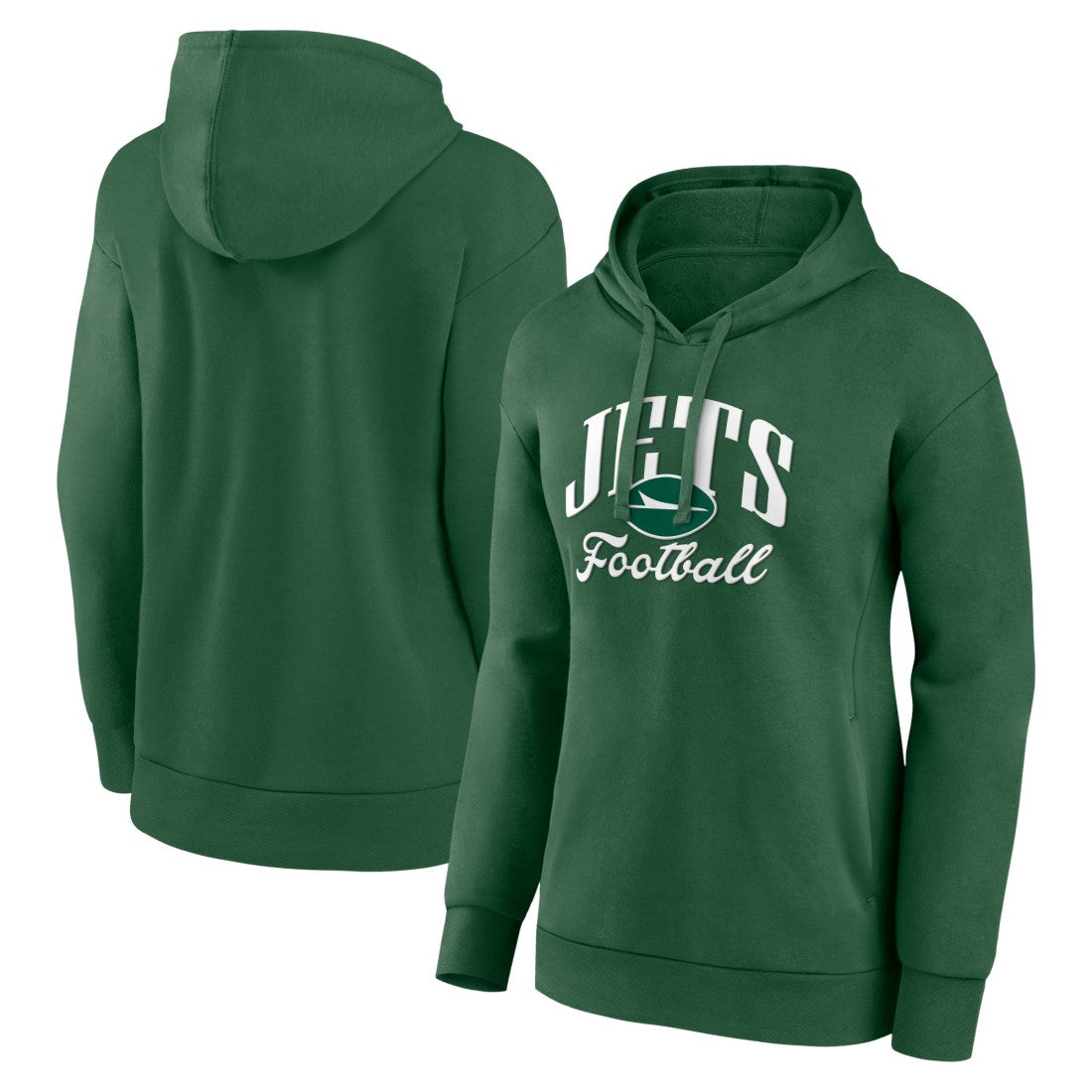New York Jets Women's Victory Script Pullover Hoodie - Green Hoodies